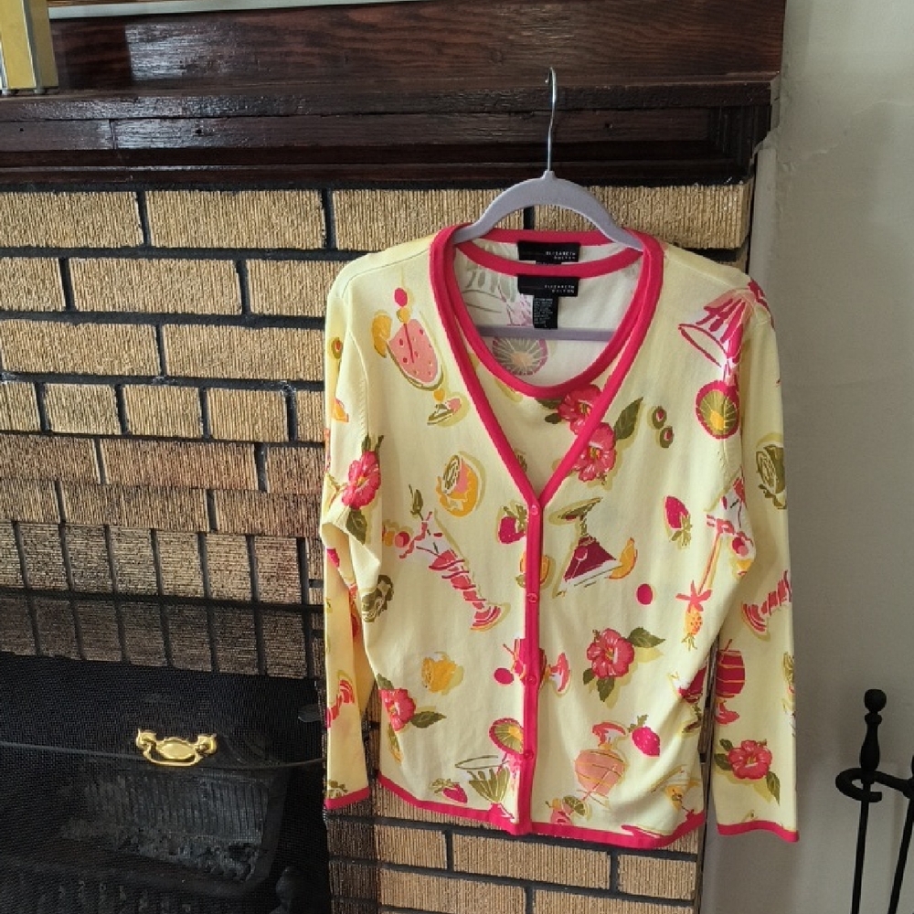 Elizabeth Dalton Cruise Wear Sweater Set SzLg